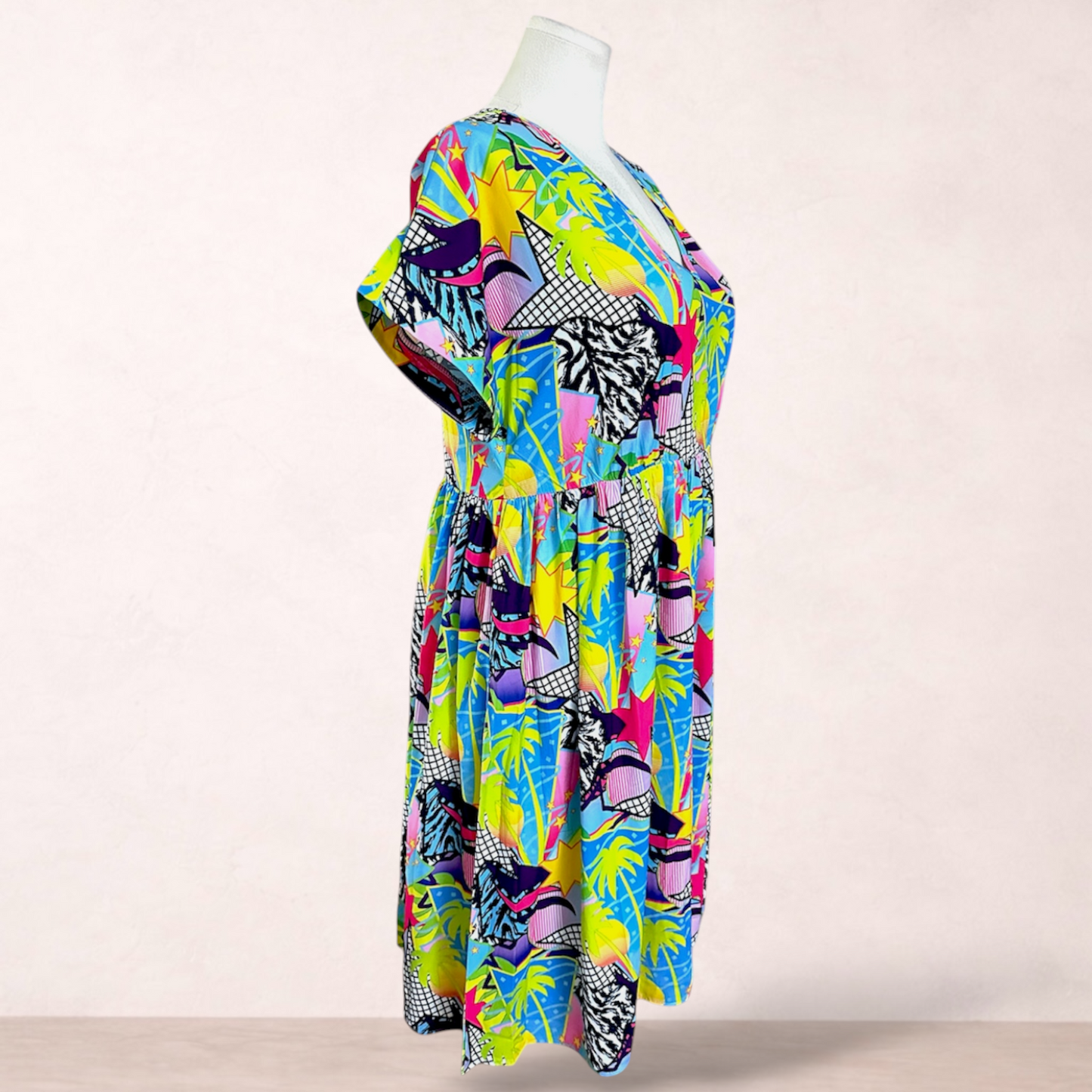 Little Party Dress Tropical Print Dress | Size 14