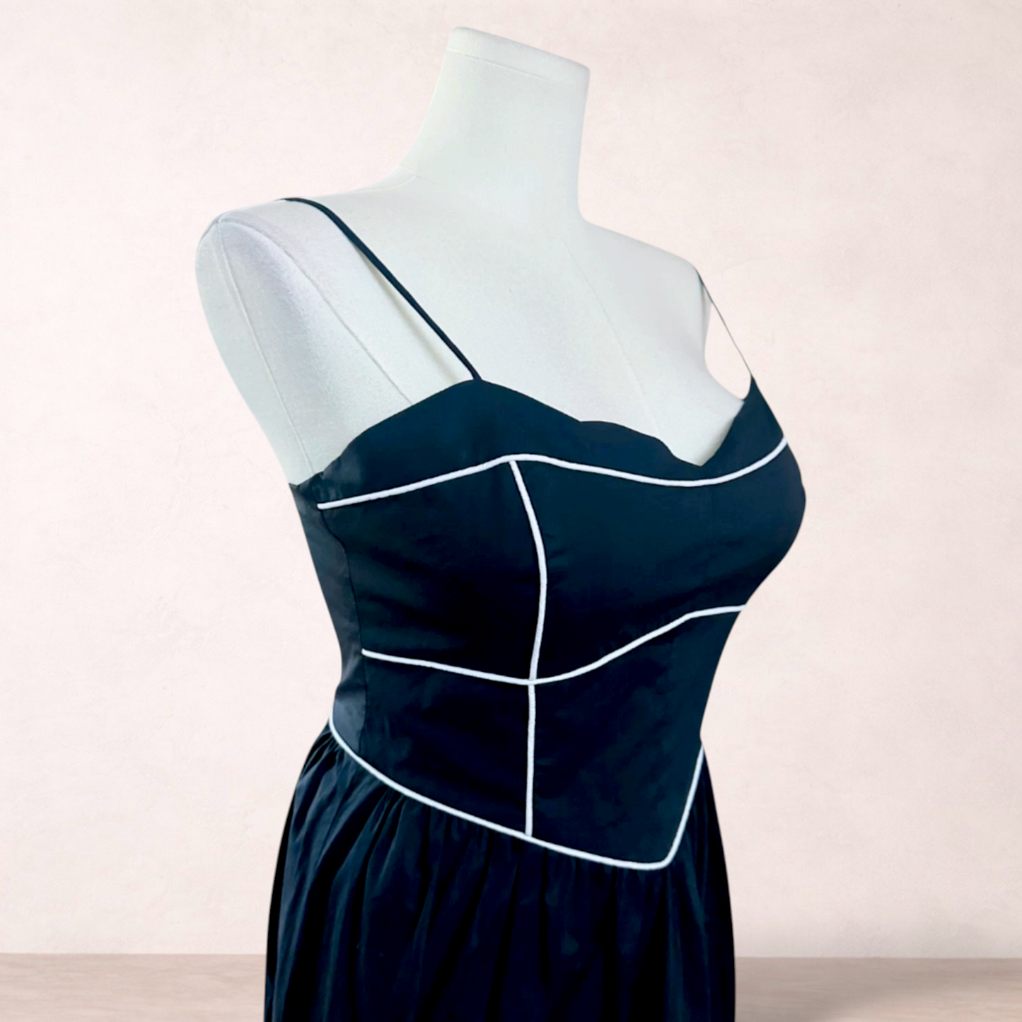 Forever New Black Corset Midi Dress | Size 14 | New