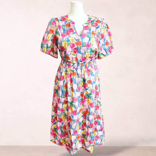 Bloomchic Tulip Print Midi Dress | Size 18-20 | New with tags
