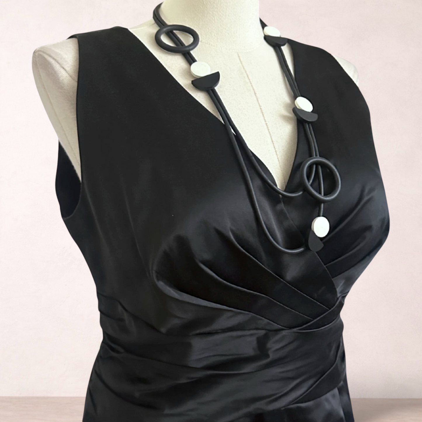 Collection Woman Black Satin Dress | Size 16