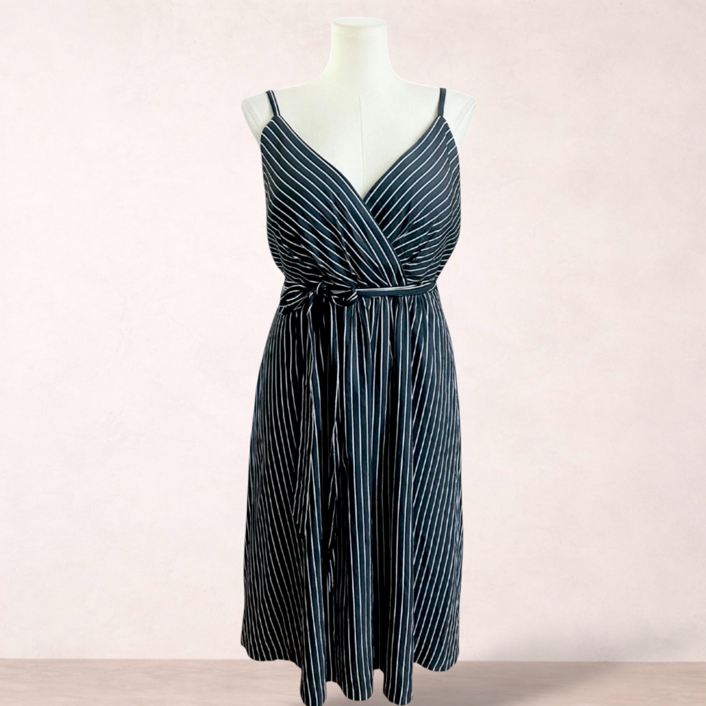 City Chic Stripe Midi Dress | Plus Size XS/14 | New with tags