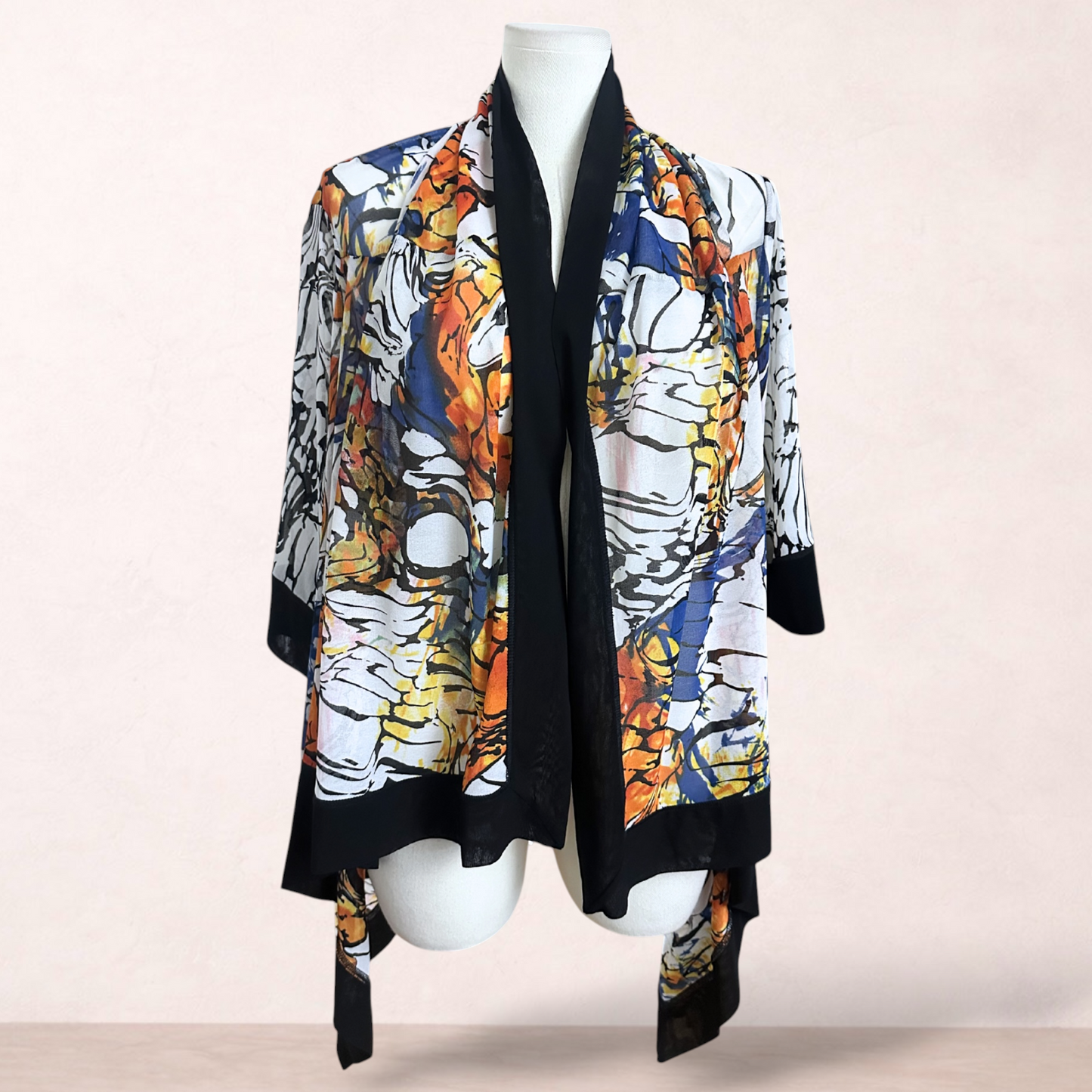 Anathea By Parakian Waterfall Draped Cardigan | Size 46 (16-18)