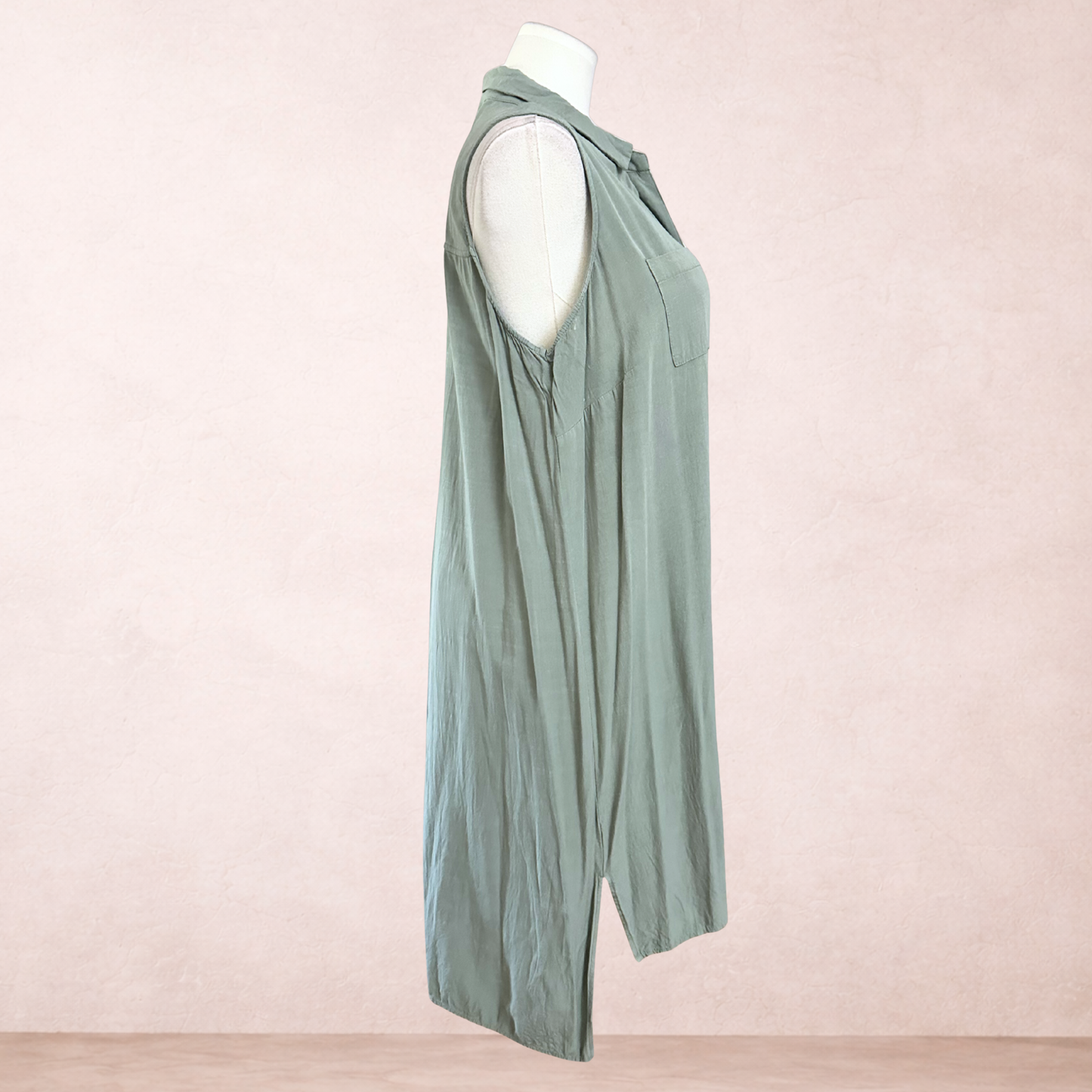 Bellecurve Sage Green Shirt Dress | Plus Size 20