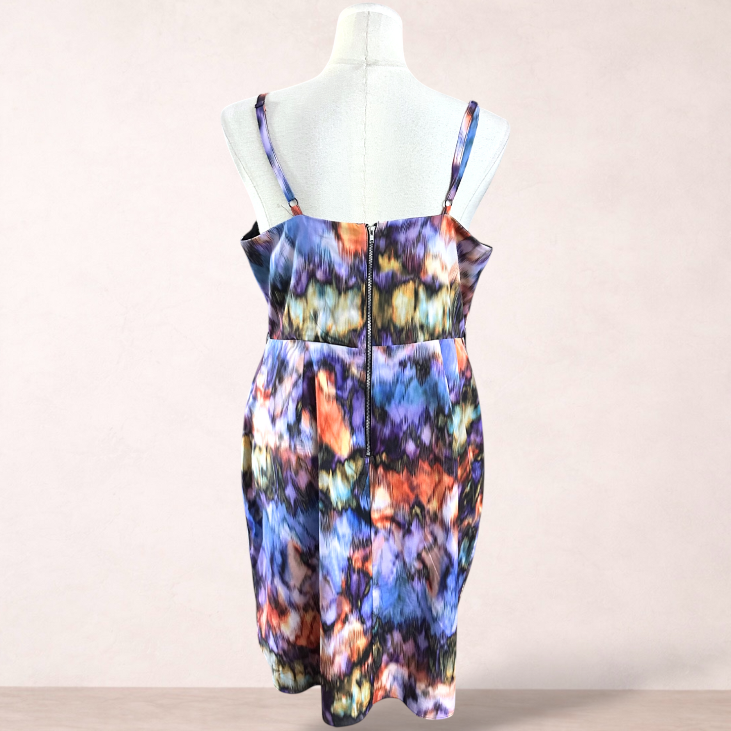 City Chic Watercolour Print Dress | Plus Size M/18