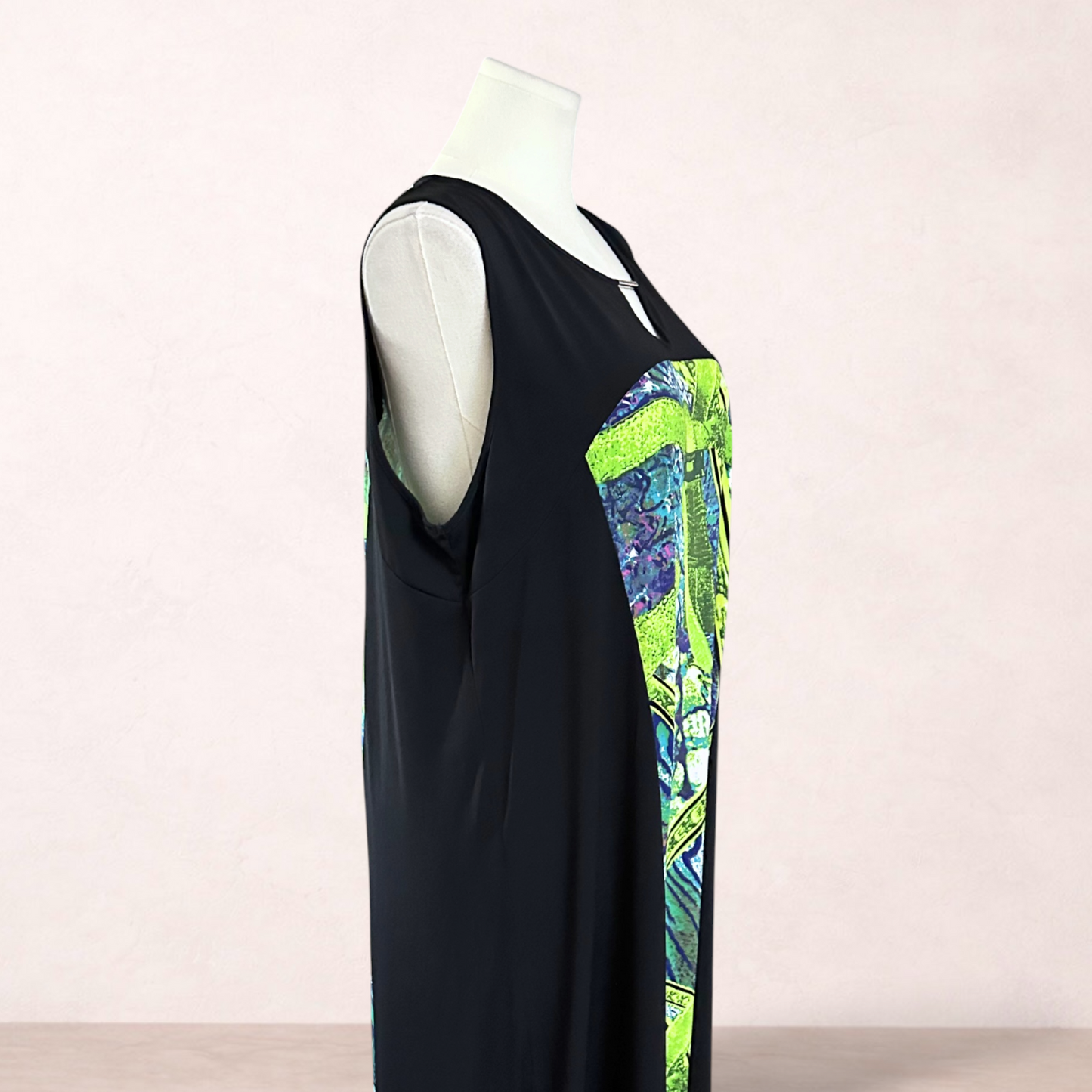 Virtuelle Black Panel Maxi Dress | Plus Size XL 22/24