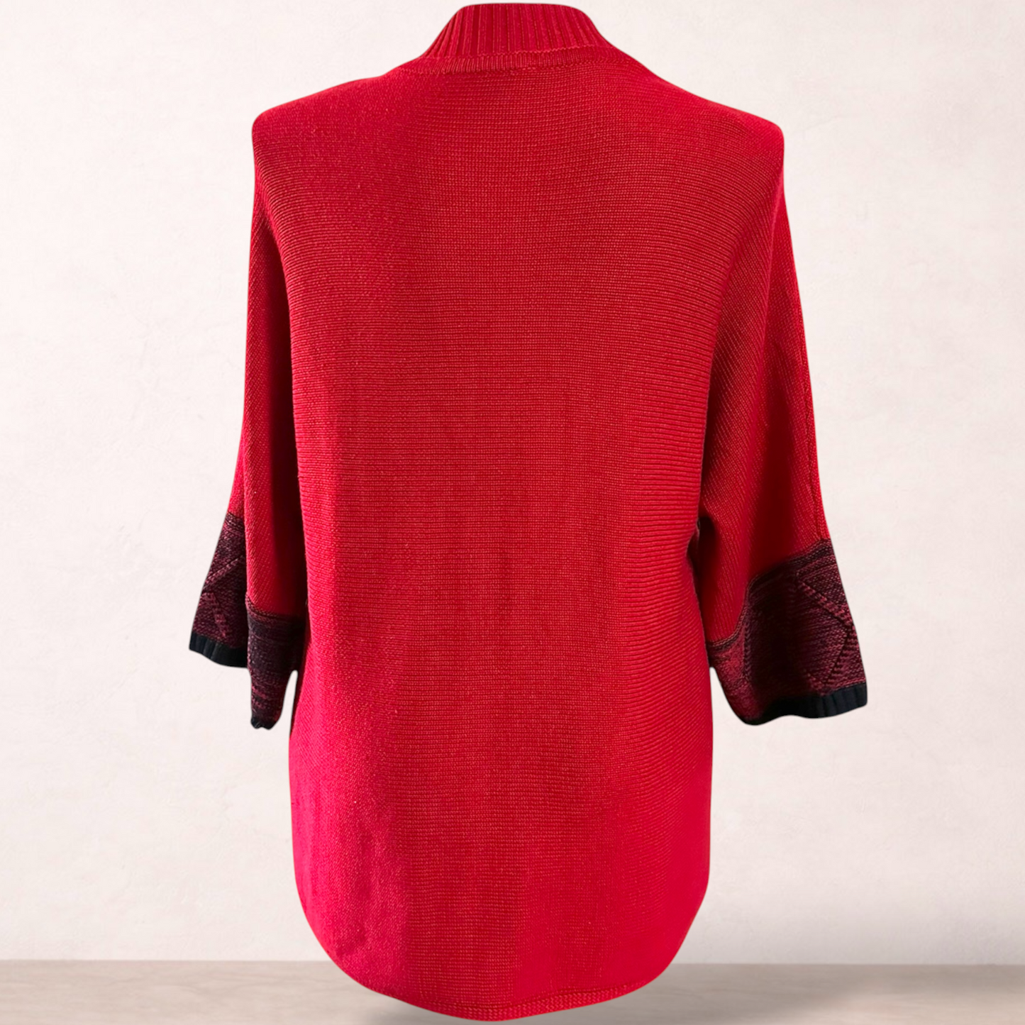 Gitane On Style Red Wool Blend Cardigan | Size L 14/16