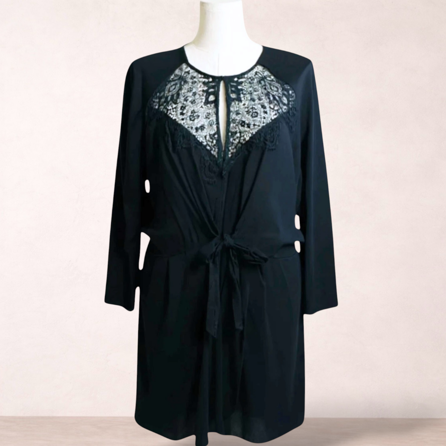 City Chic Black Tie Front Dress | Plus Size XL/22 | New with tags