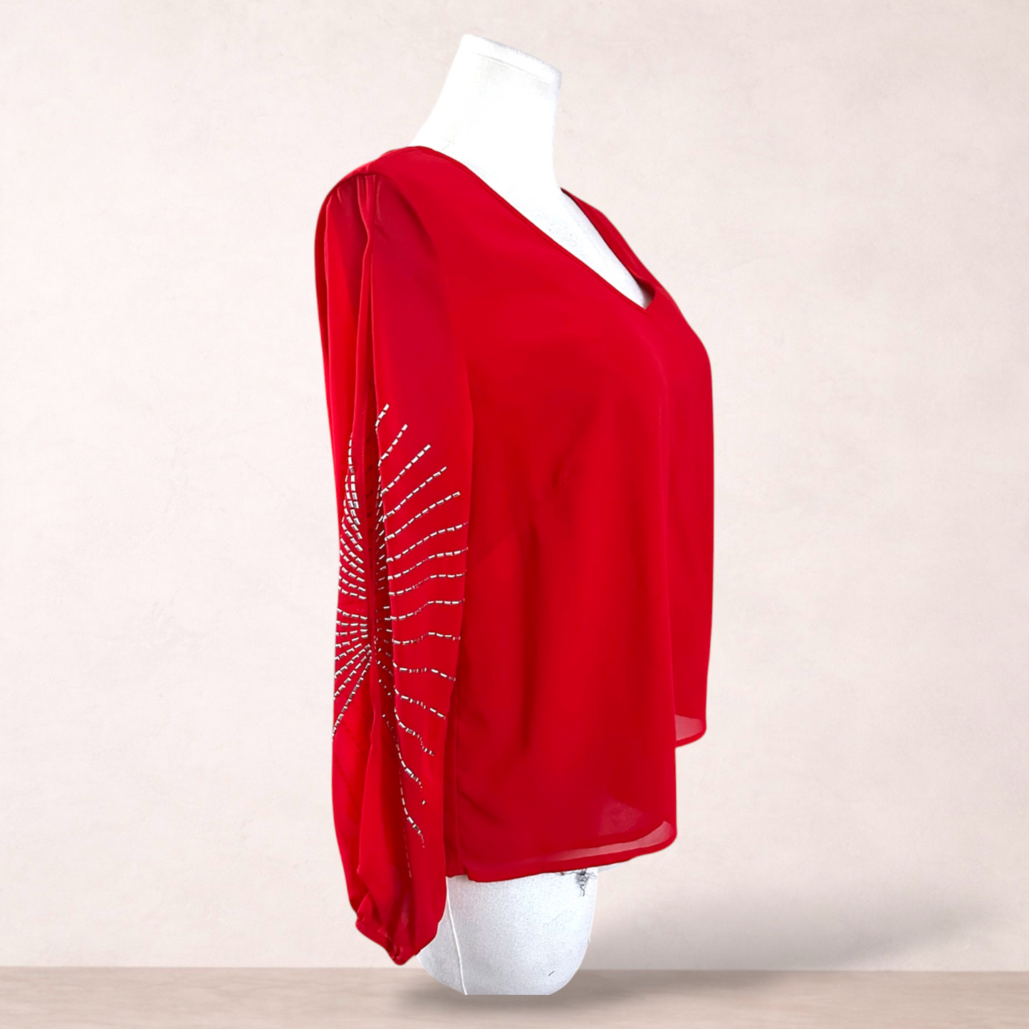 Autograph Red Embellished Top | Plus Size 14