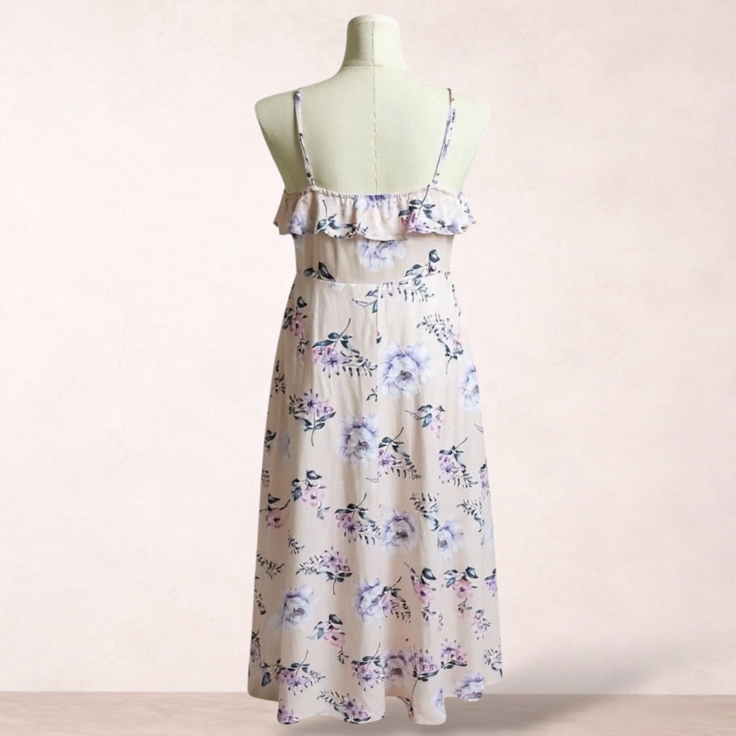 You & All Pastel Pink Floral Midi Dress | Plus Size 16