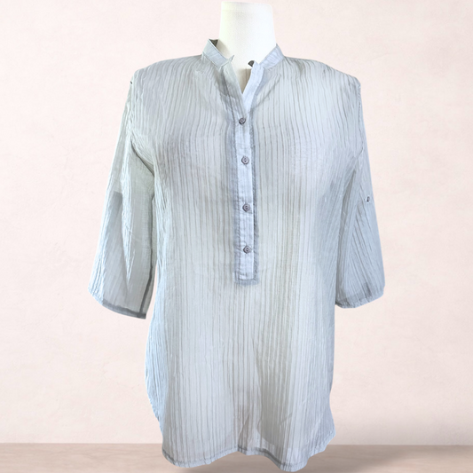 Whispers Grey Cotton Blend Top | Size XL/16 | New with tags