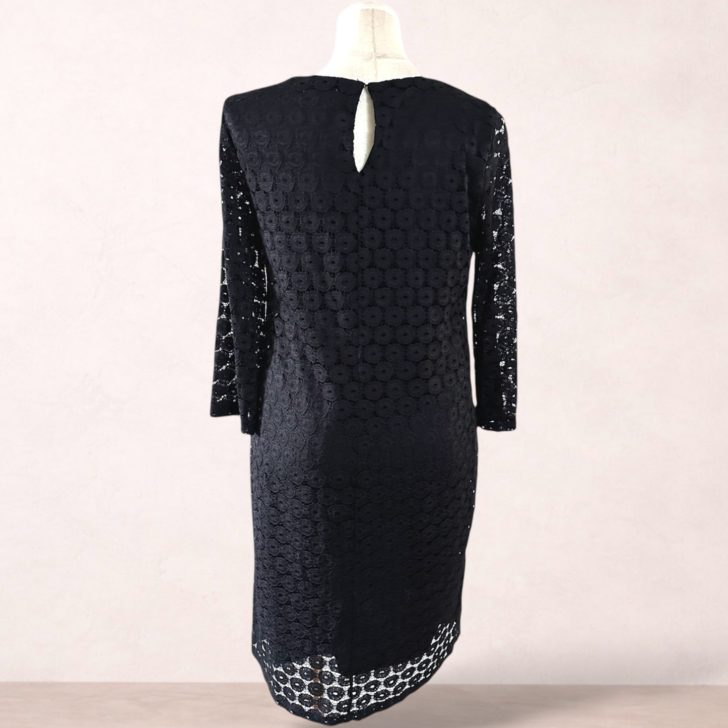 Capture Black Lace Knee Length Dress | Size 16