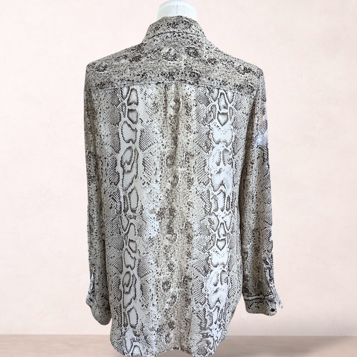 Sussan Snake Print Long Sleeve Blouse | Size 16