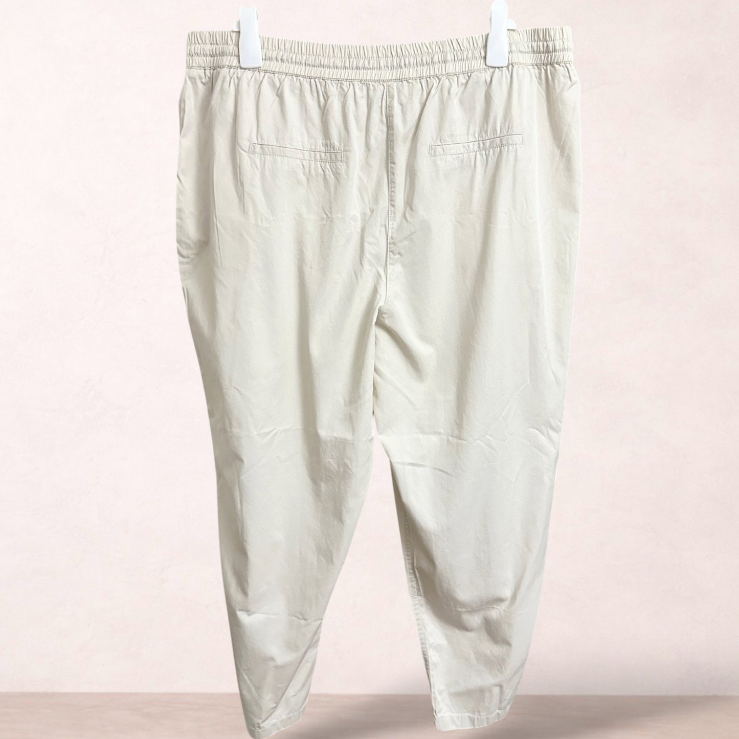 Sussan Cream Drawstring Pants | Size 20