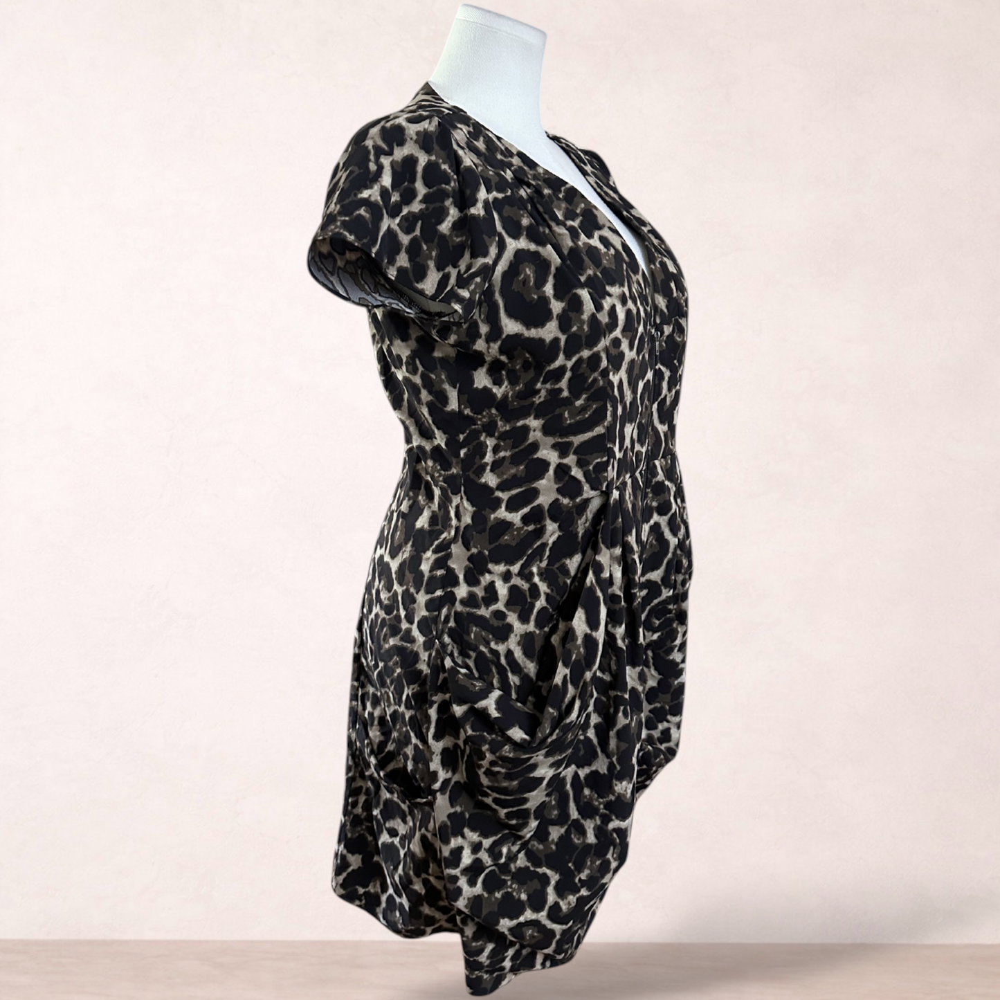 City Chic Leopard Print Dress | Plus Size XS/14