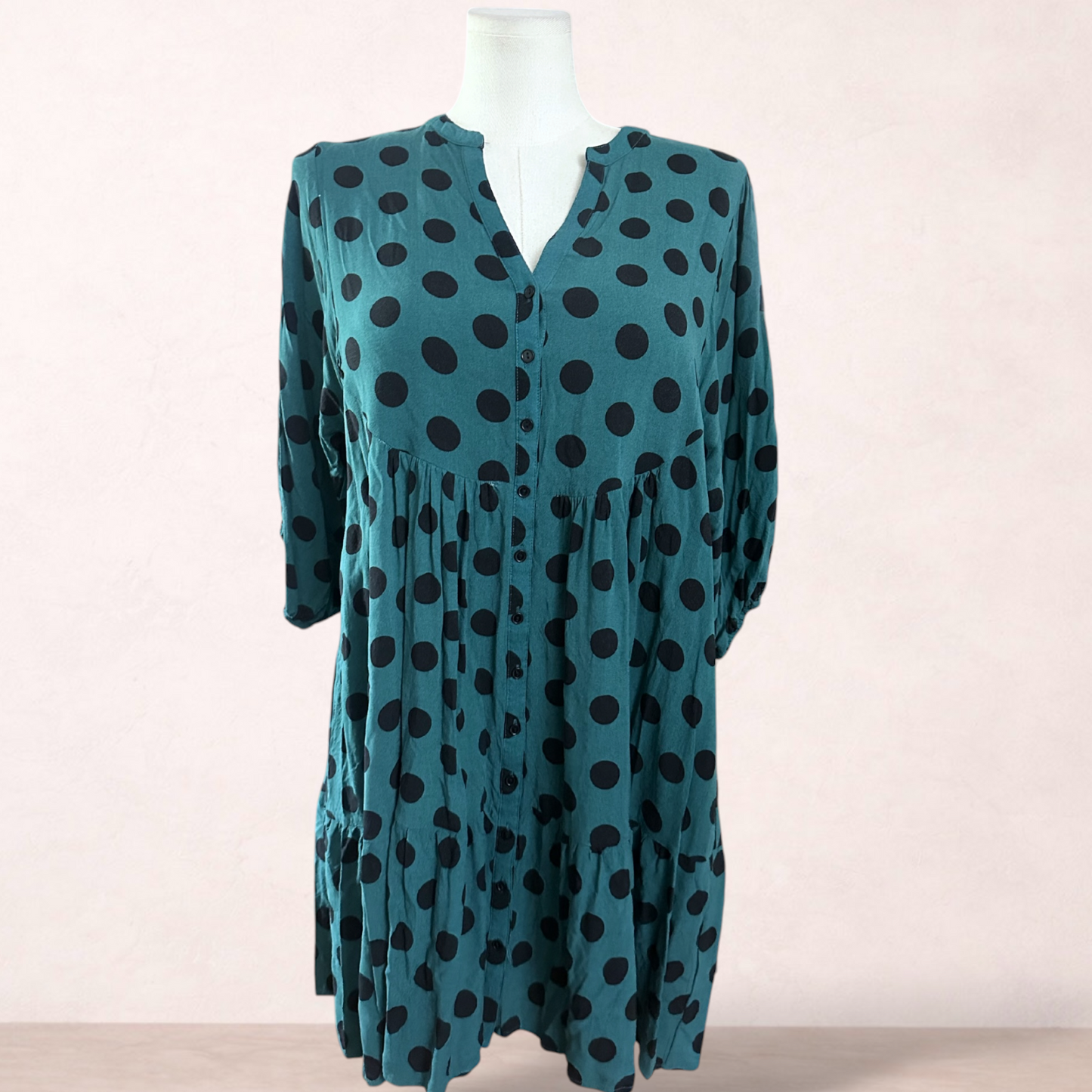 Label Of Love Green Rayon Dress | Size XL/16