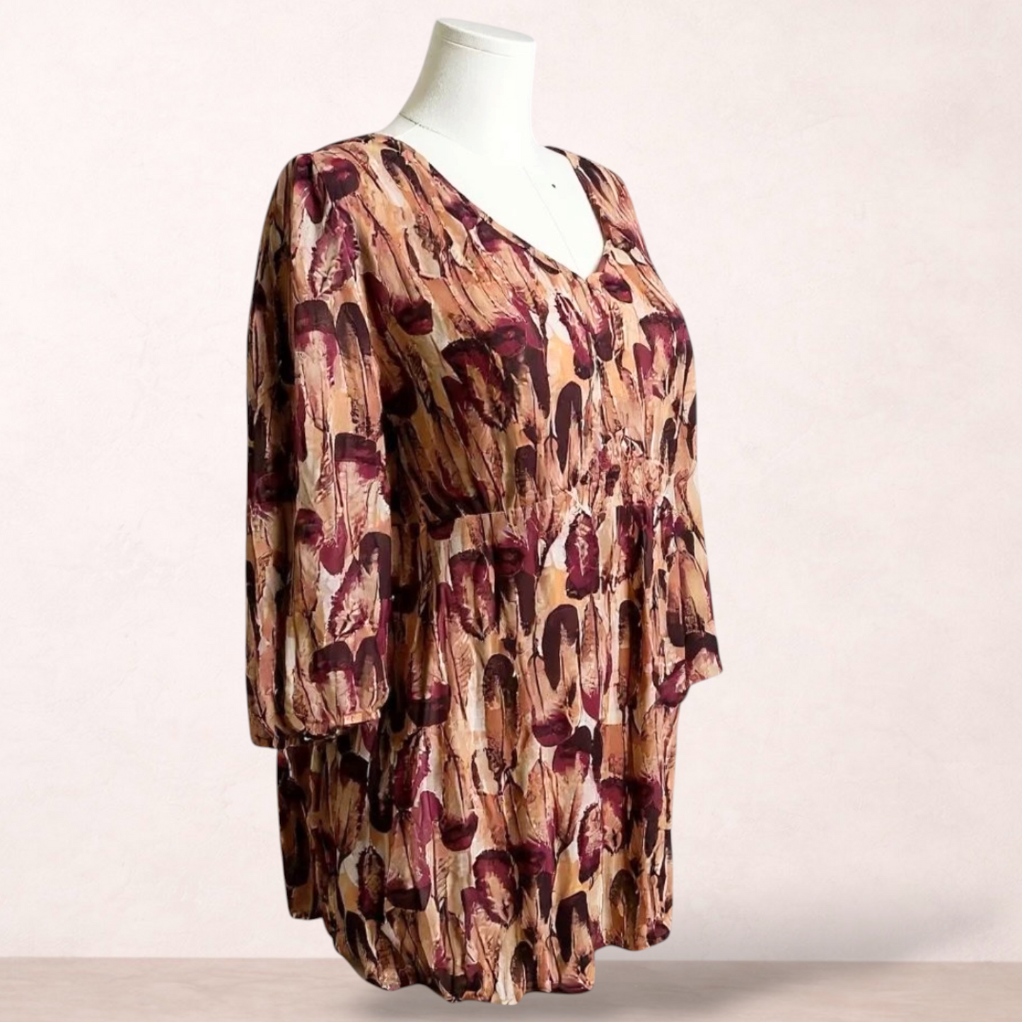 Moda Abstract Print Boho Tunic | Plus Size 24