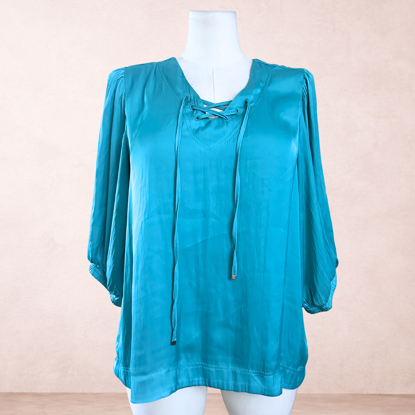 Rockmans Aqua Green Blouse Top | Size 16