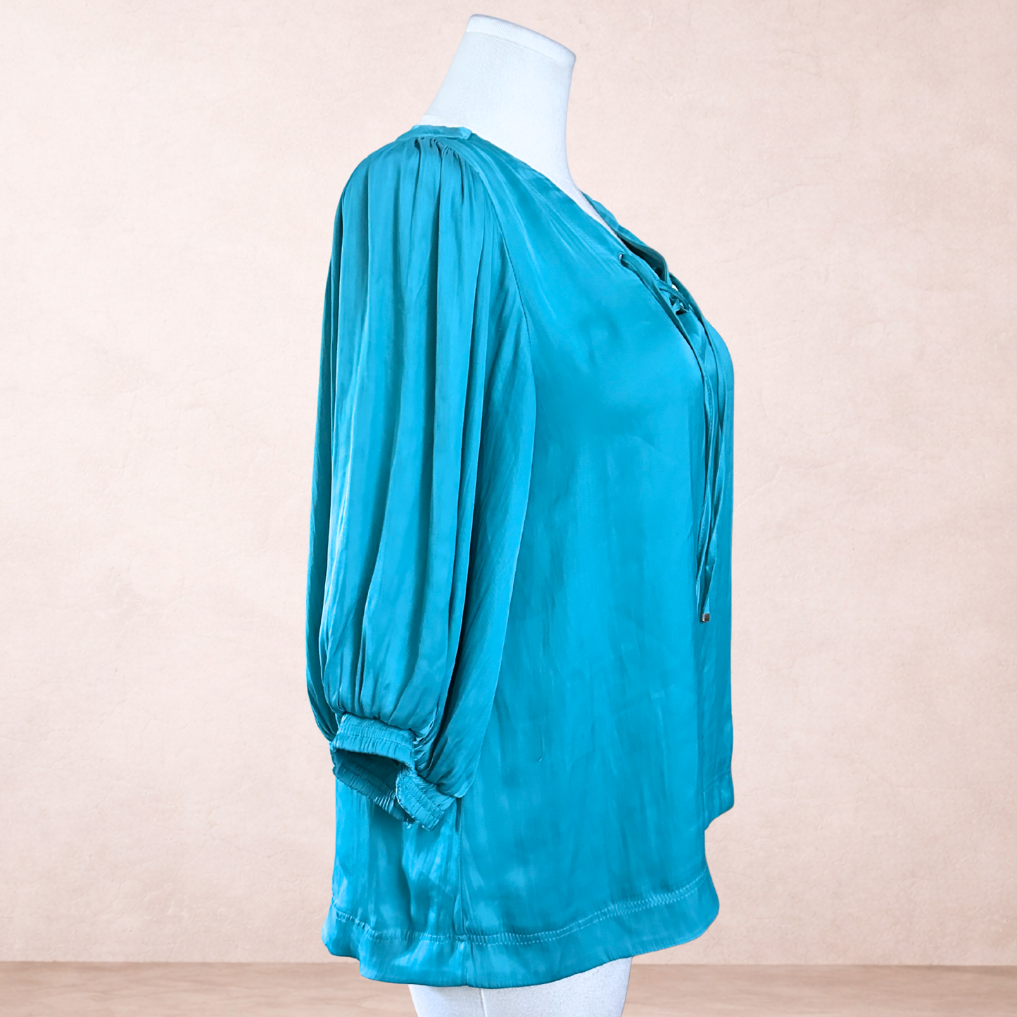 Rockmans Aqua Green Blouse Top | Size 16