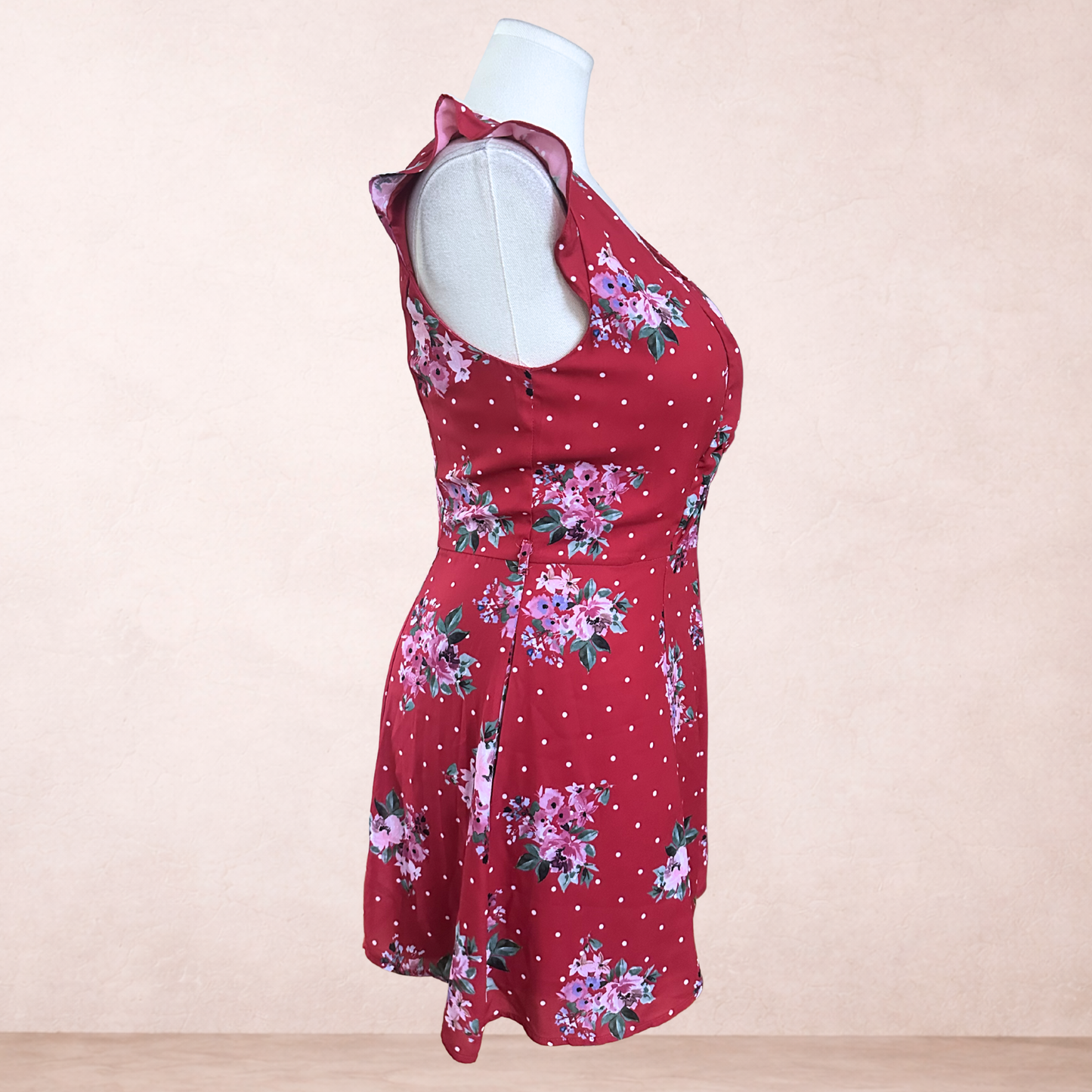 Review Red Floral Playsuit | Size 14