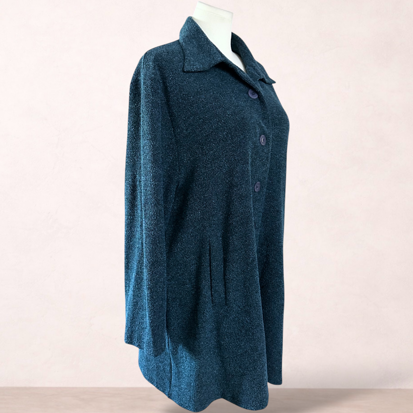 HODGSON DALE & WATERS Teal Button Jacket | Plus Size 24