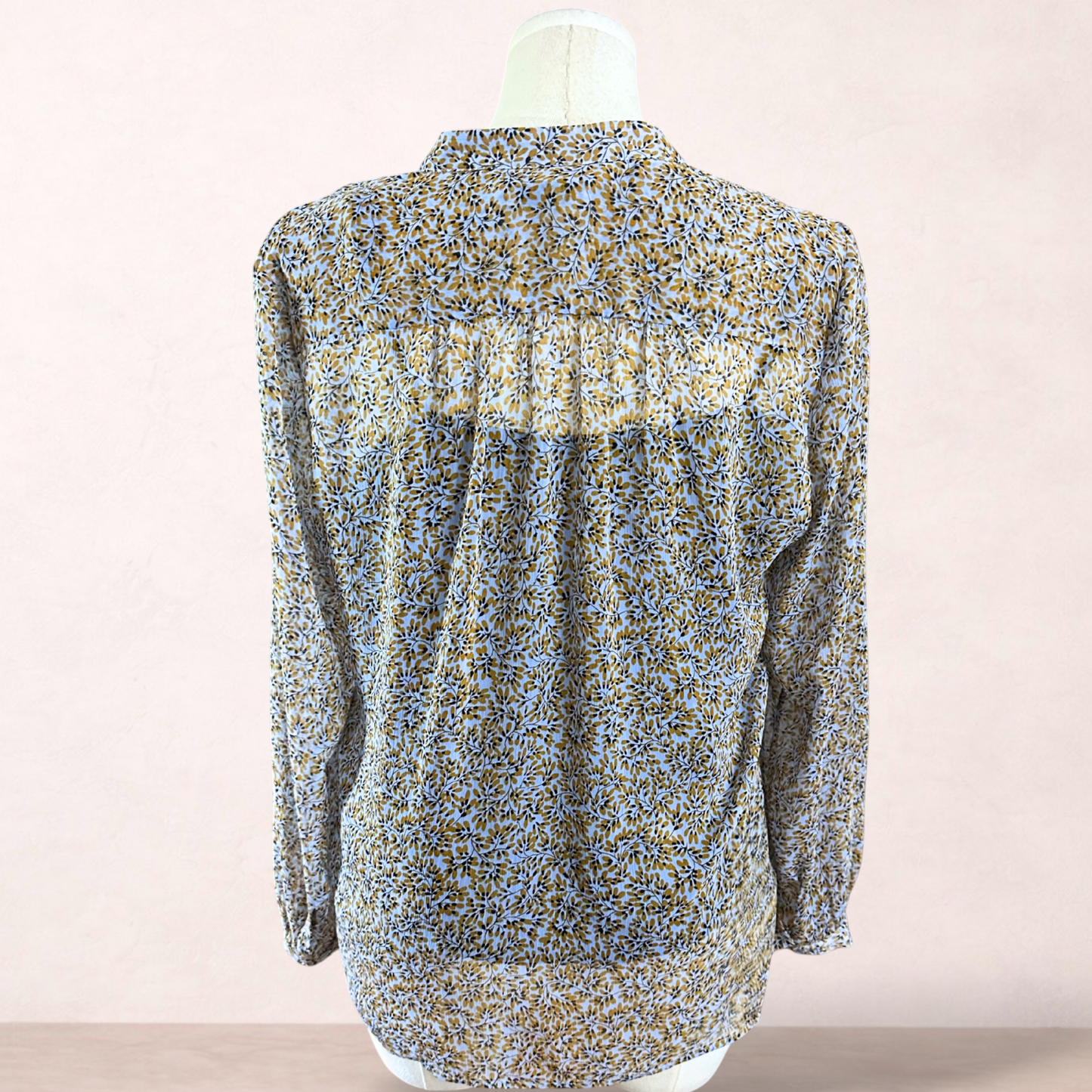 Sportscraft Blue Floral Blouse Top | Size 16