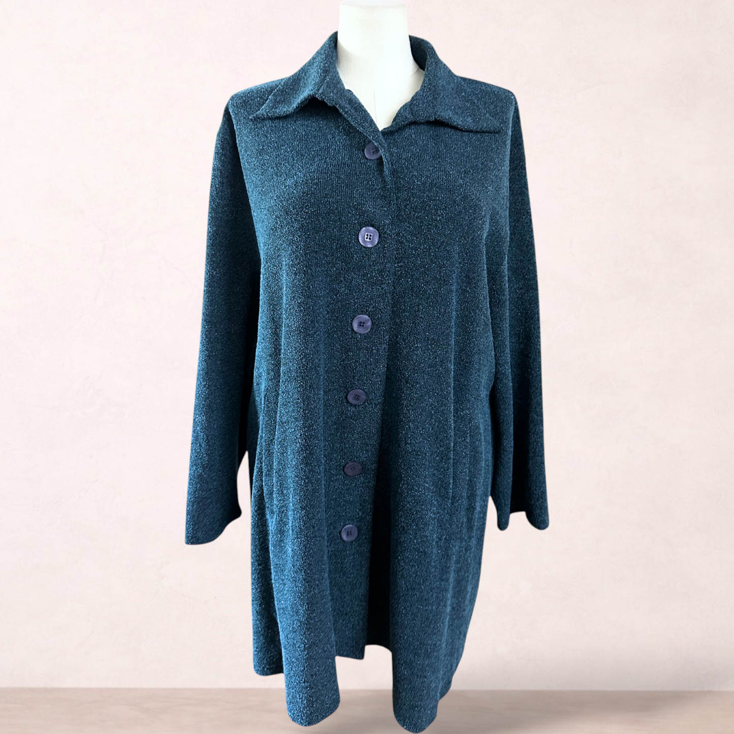 HODGSON DALE & WATERS Teal Button Jacket | Plus Size 24