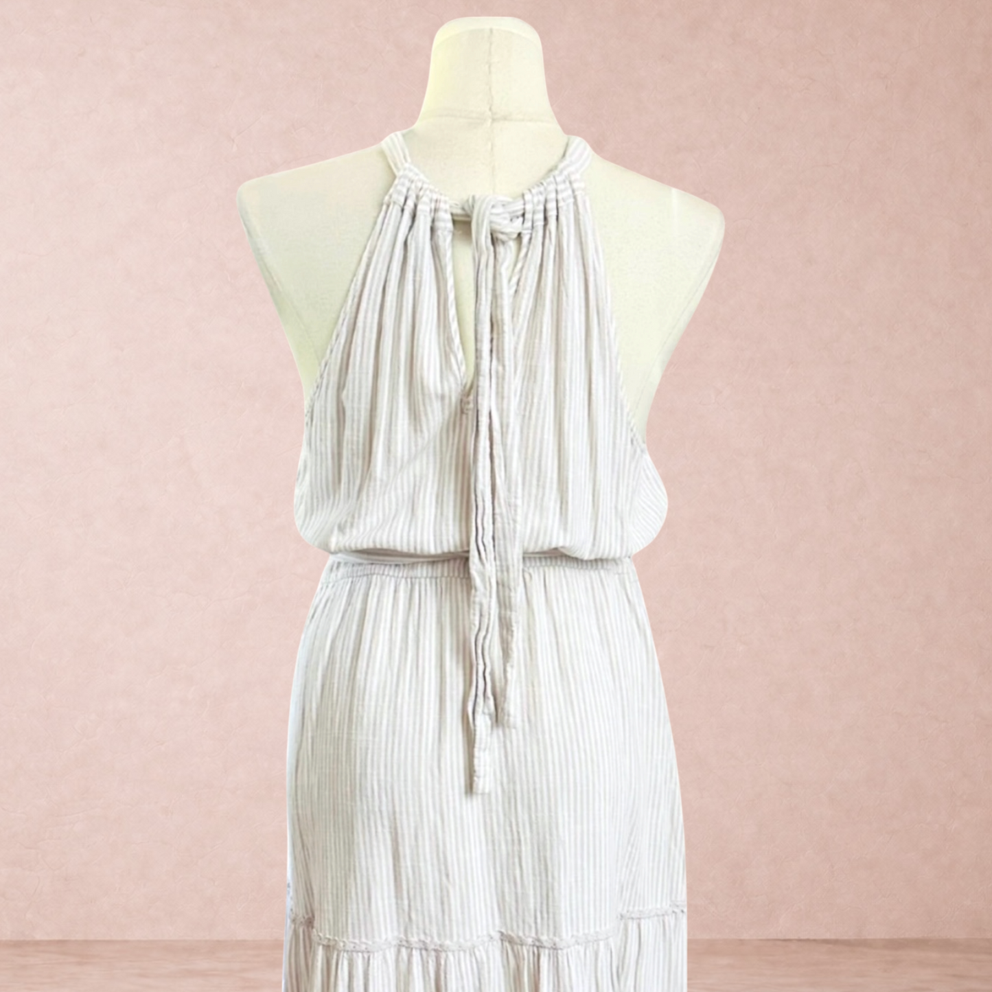 Arna York Linen Blend Stripe Maxi Dress | Plus Size 20