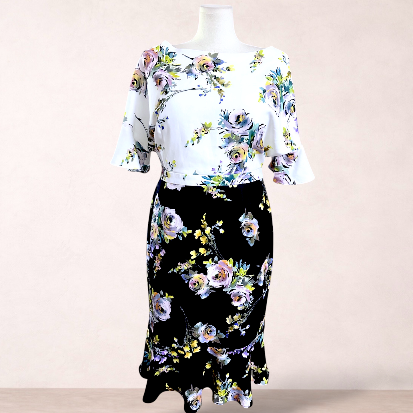 Phase Eight Floral Midi Dress | Size 18 | New with tags