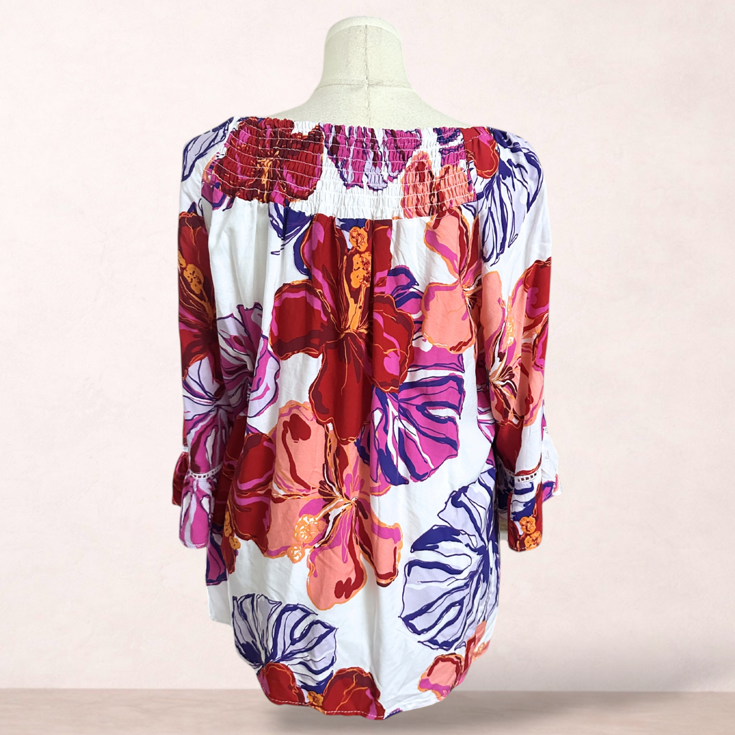 Millers Floral Boho Shirred Top | Size 18