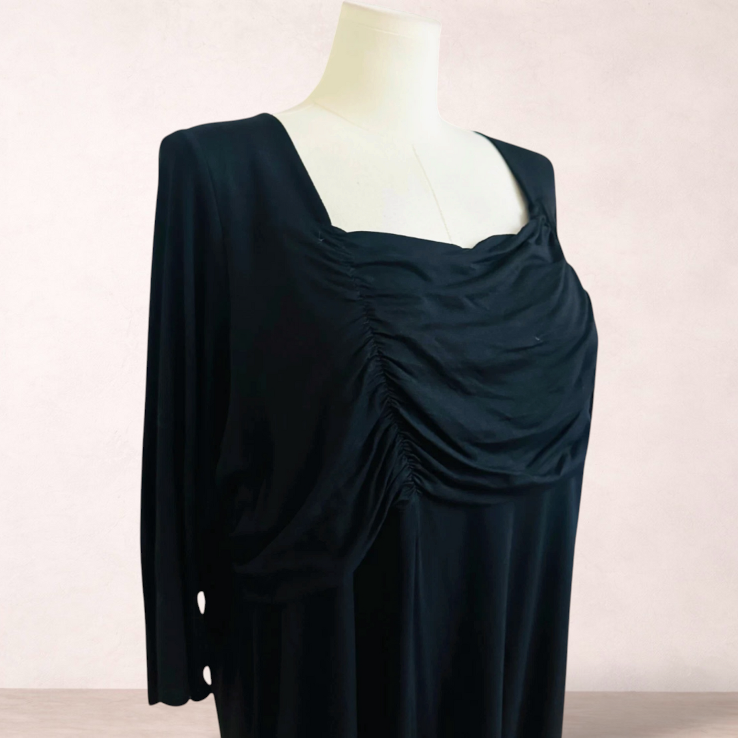 Autograph Black Ruched Dress | Plus Size 26 | New with tags