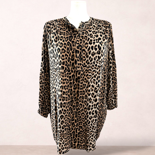 H&M Oversized Leopard Print Tunic | Size XL 16/18
