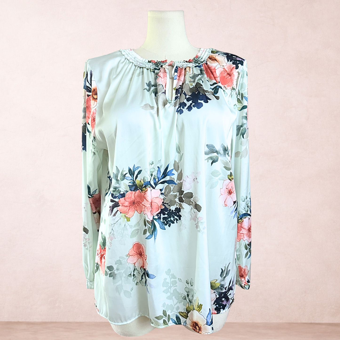 Regatta Soft Green Floral Blouse | Size 16