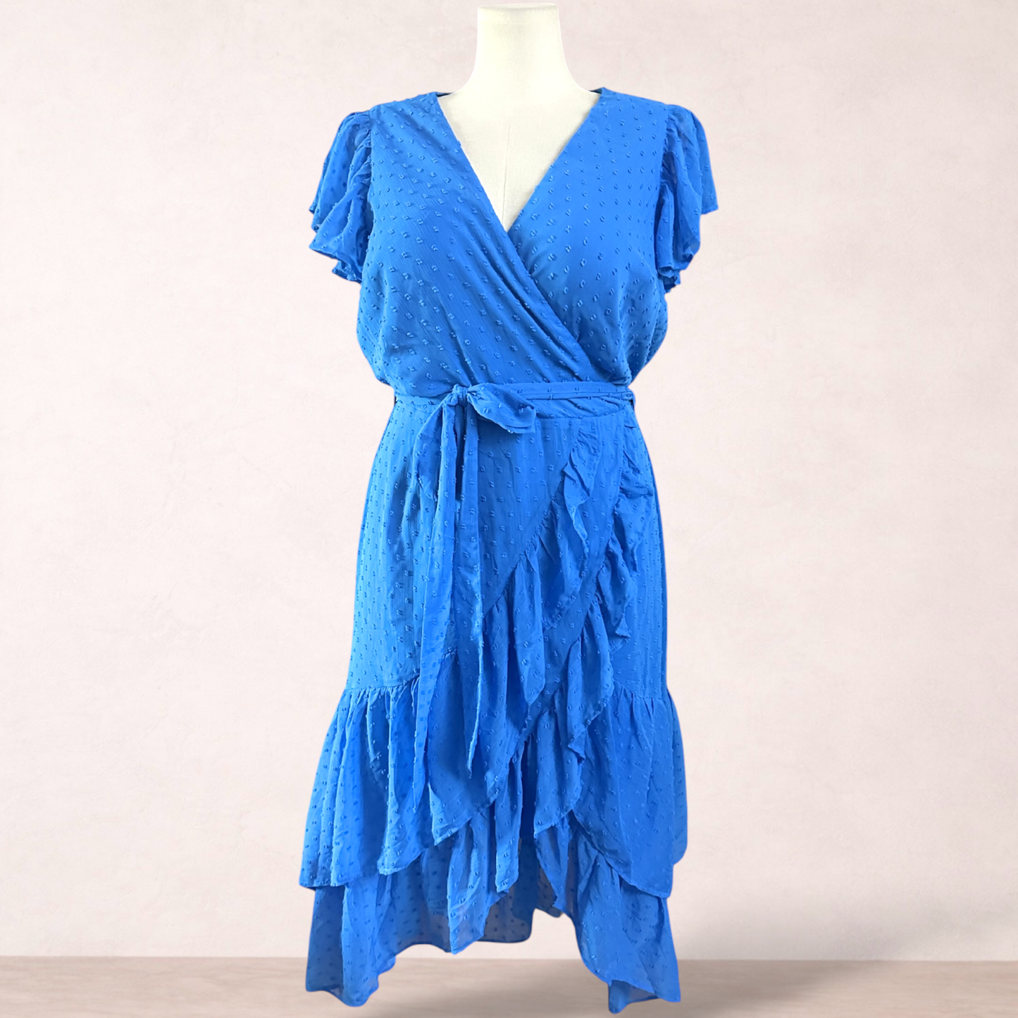 City Chic Blue Midi Dress | Plus Size XS/14