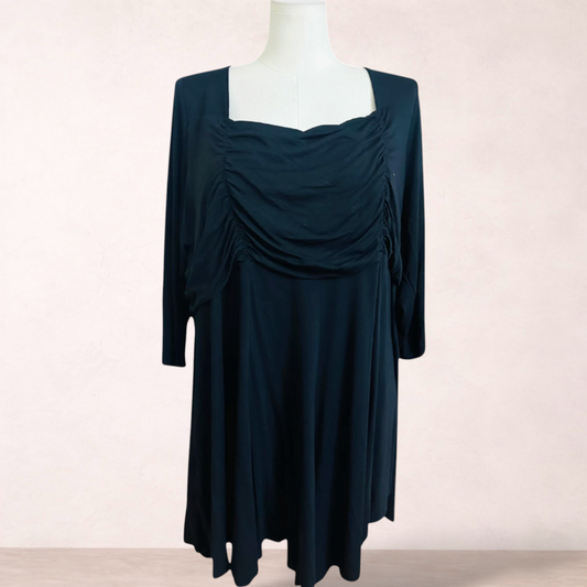 Autograph Black Ruched Dress | Plus Size 26 | New with tags