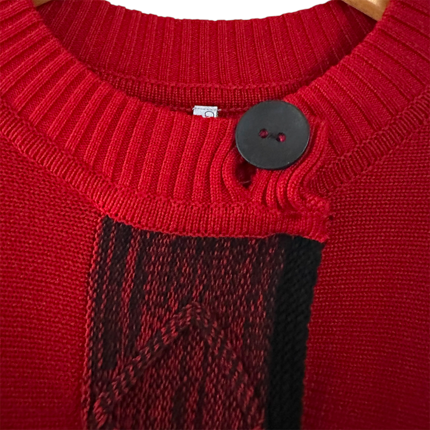 Gitane On Style Red Wool Blend Cardigan | Size L 14/16