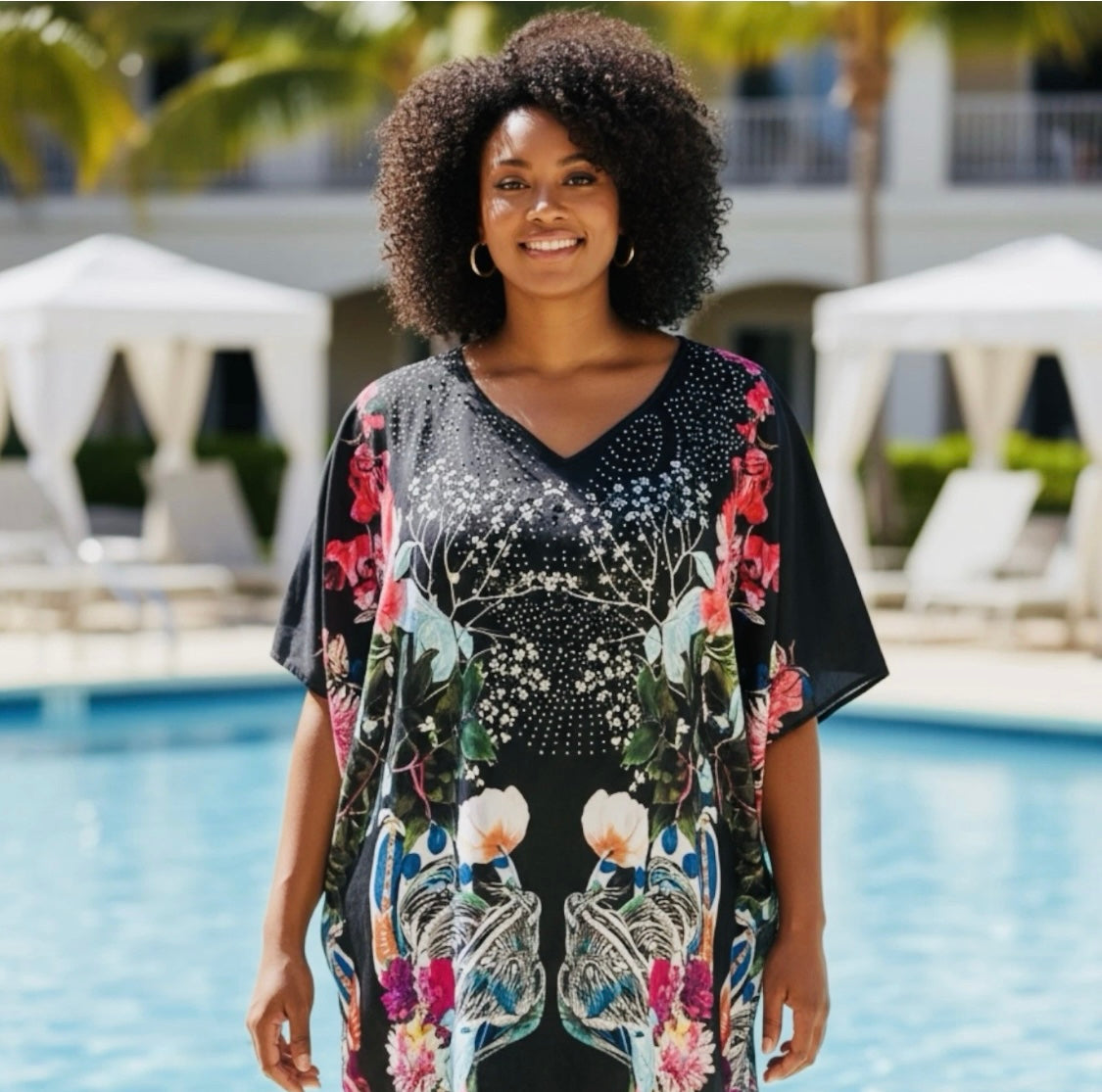 Midnight Mahal Embellished Kaftan | Fits 16–24