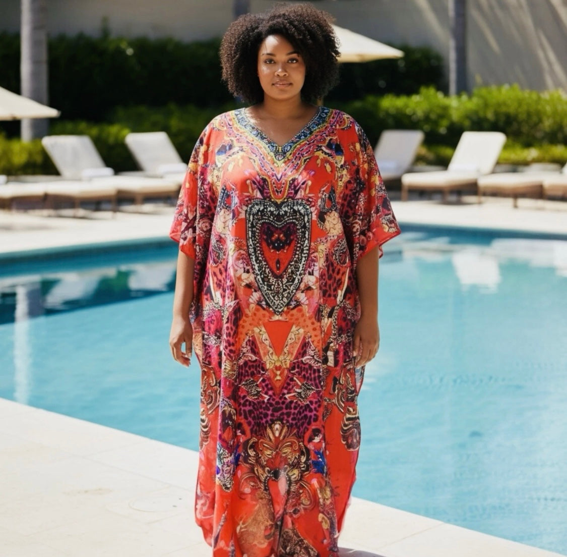 Sundari Mahal Embellished Kaftan | Fits 16–24