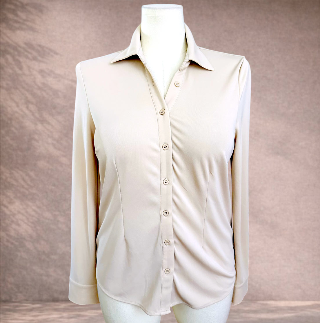 Portmans Beige Shirt Blouse | Size L/14