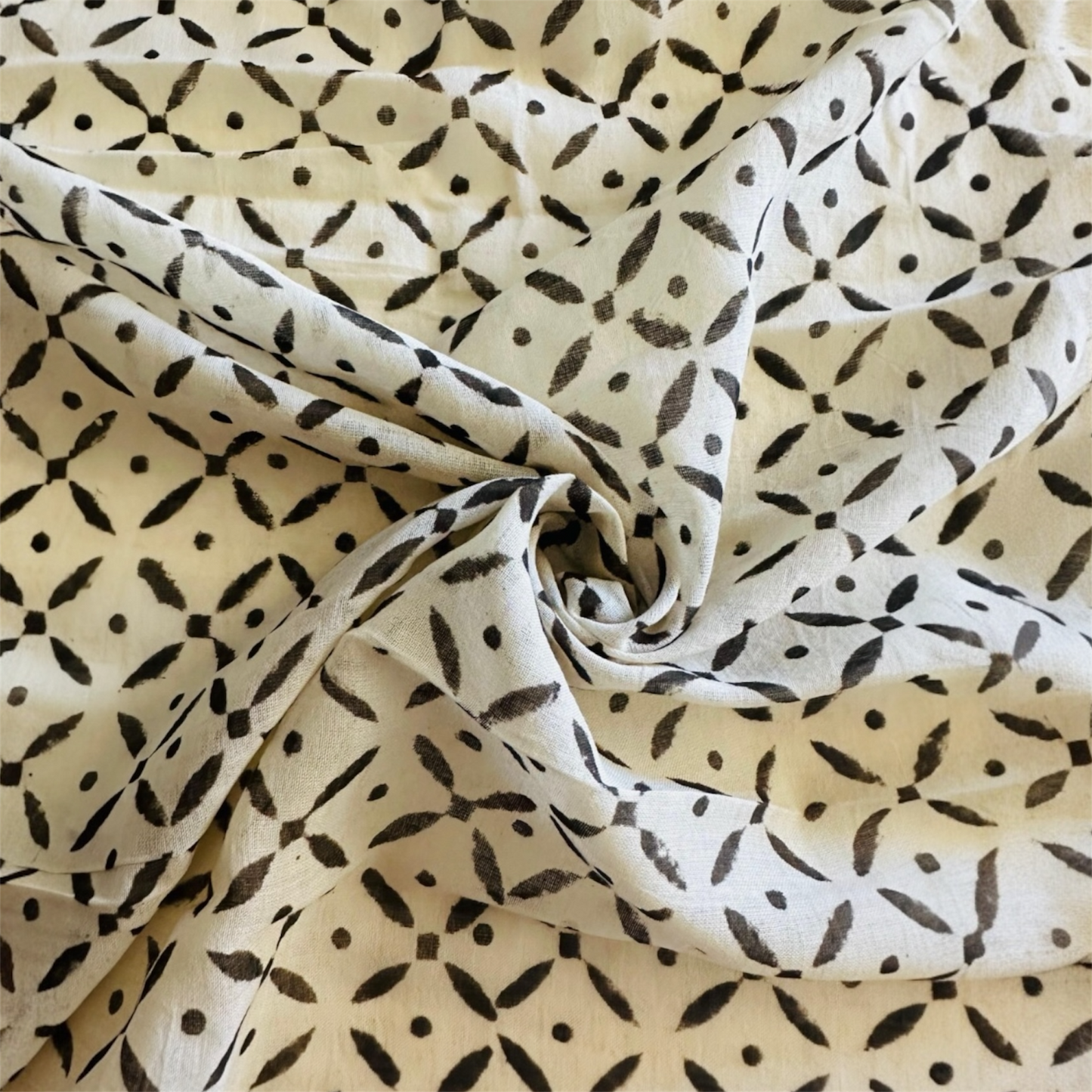 Amara Kalamkari Sarong | Cotton Voile | Vintage Silk Trim