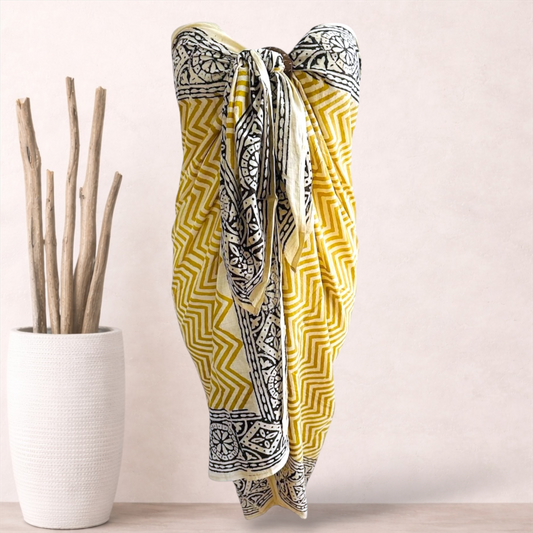 Ada Handcrafted Kalamkari Sarong | Cotton Voile