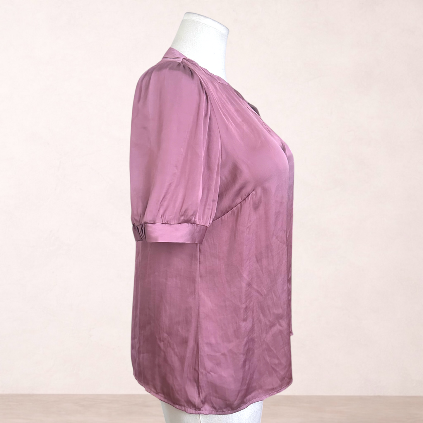 Dotti Pink Satin Blouse Top | Size 16