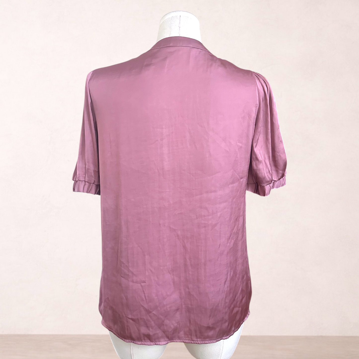Dotti Pink Satin Blouse Top | Size 16