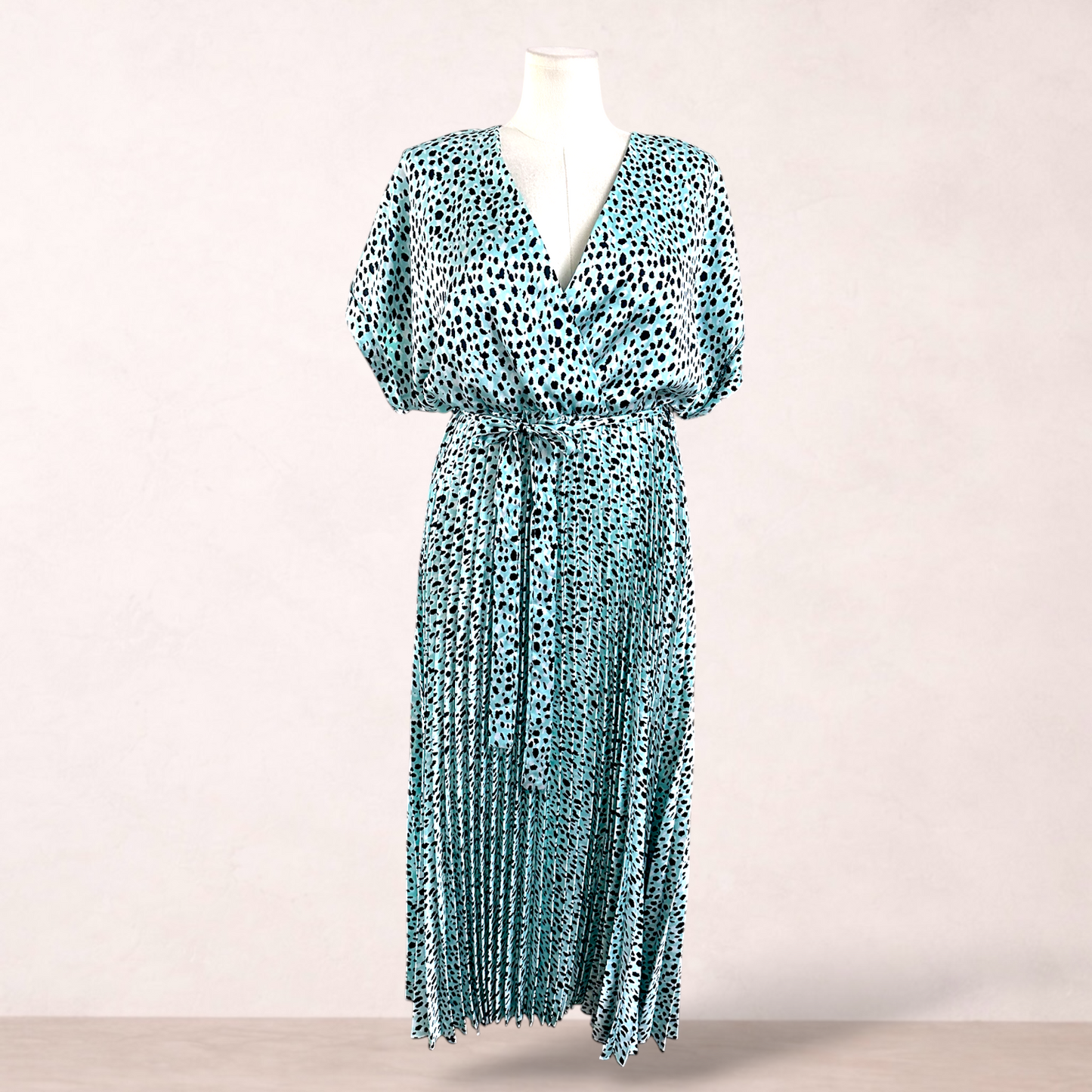 New Look Aqua Turquoise Pleated Maxi Dress | Size 20