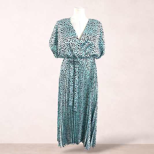 New Look Aqua Turquoise Pleated Maxi Dress | Size 20