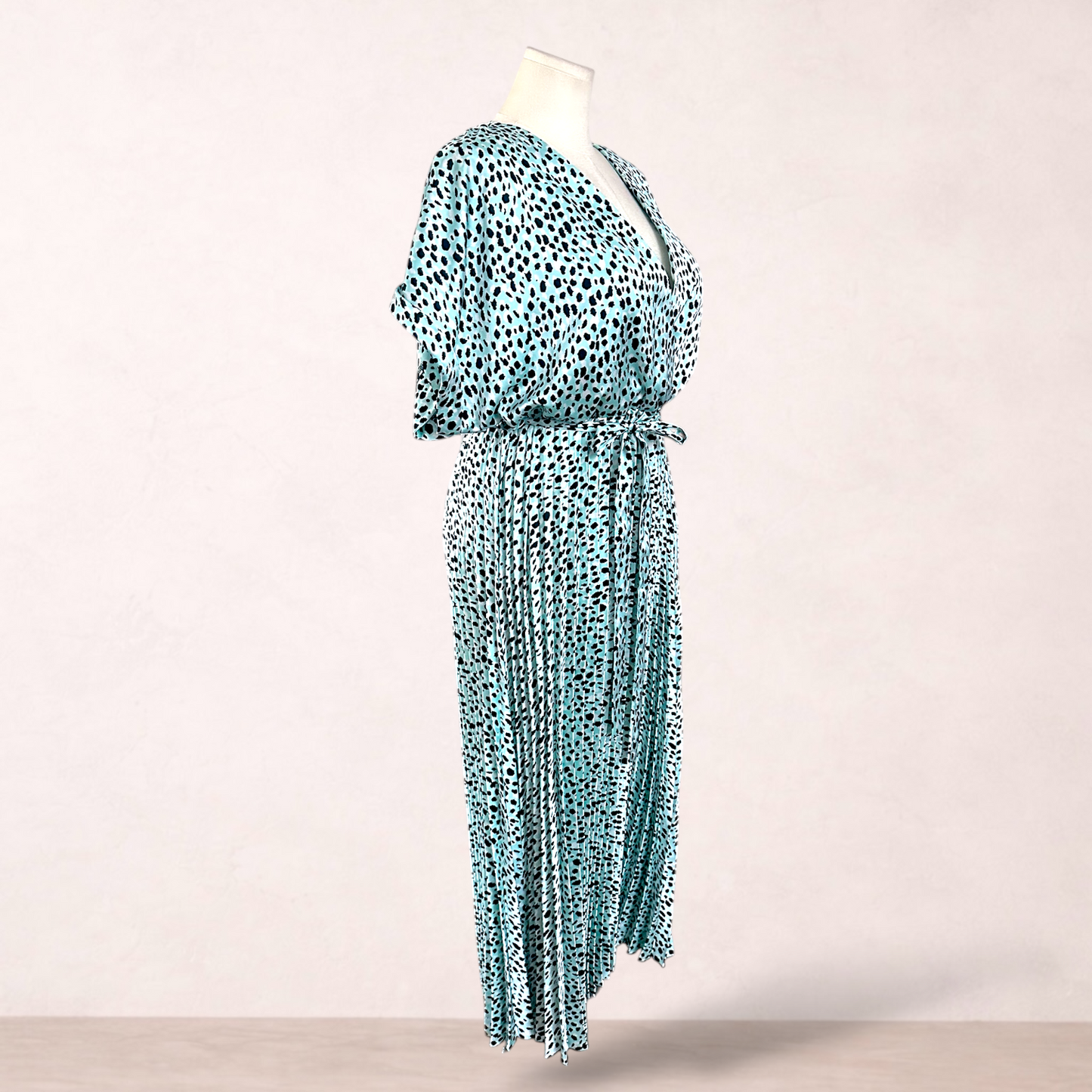 New Look Aqua Turquoise Pleated Maxi Dress | Size 20