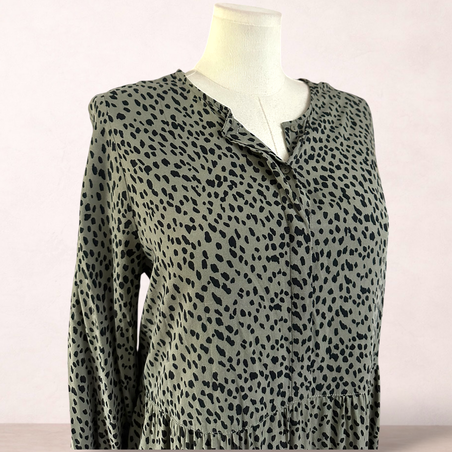 Target Khaki Green Animal Print Maxi Dress | Size 18
