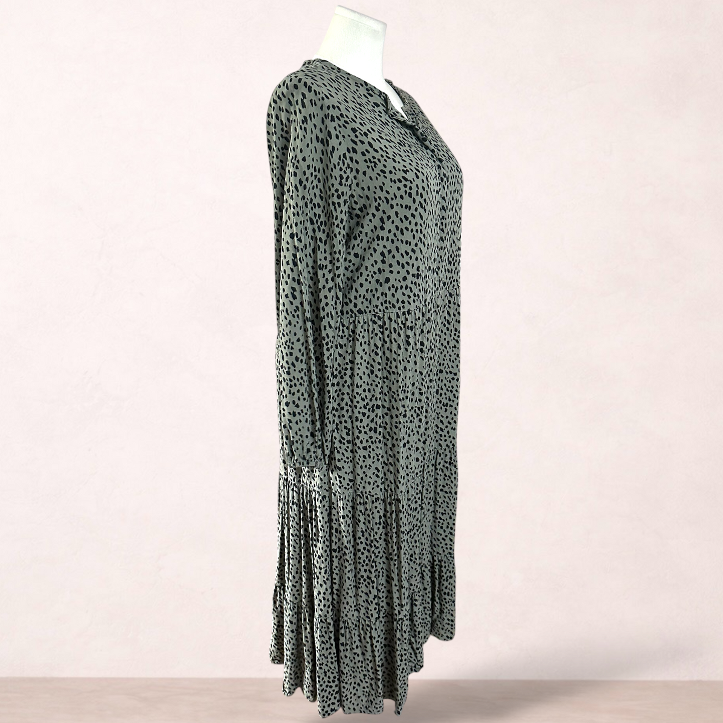 Target Khaki Green Animal Print Maxi Dress | Size 18