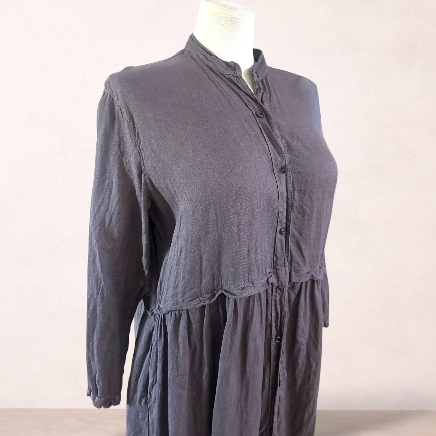 Montaigne Raw Linen Midi Dress | Size 18/20