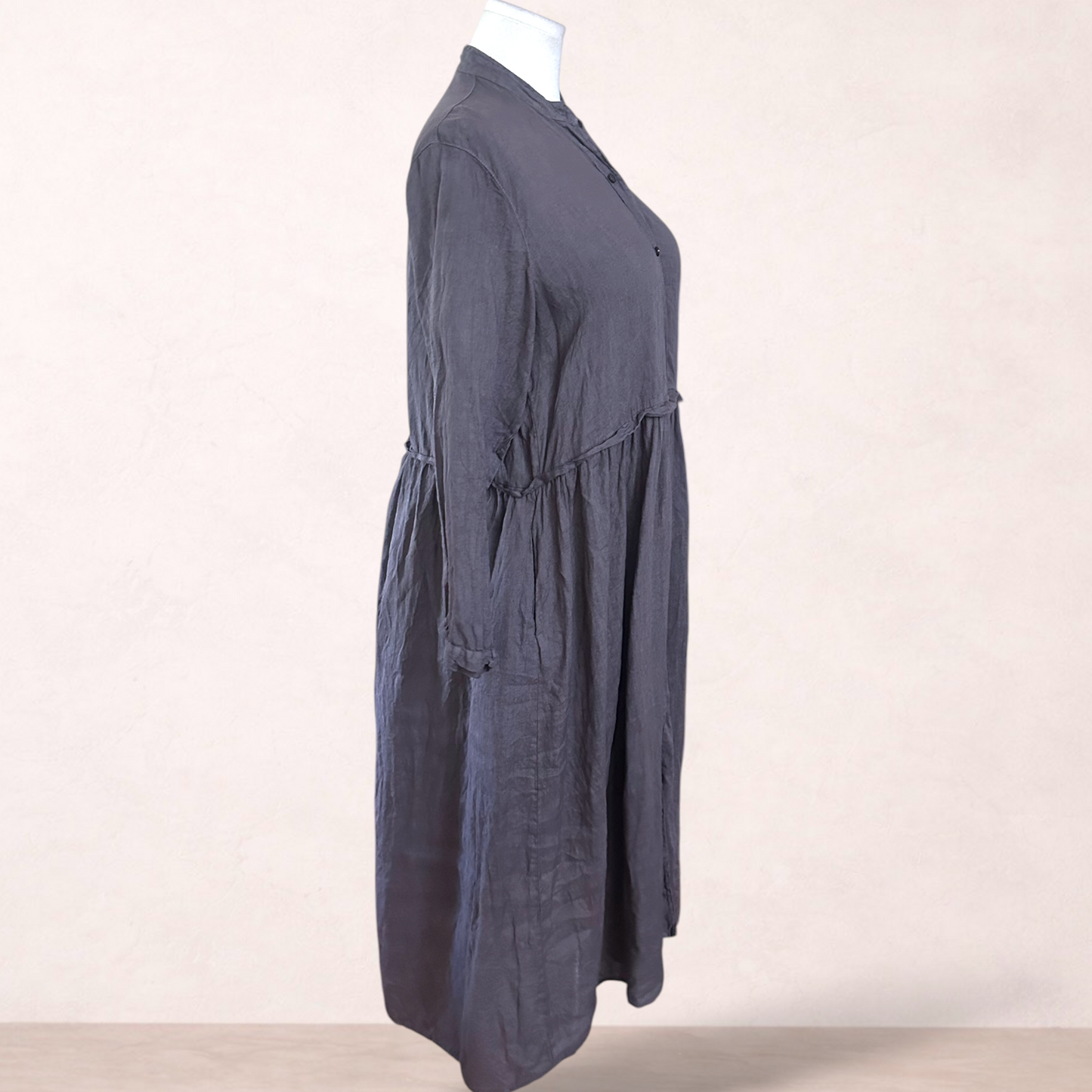 Montaigne Raw Linen Midi Dress | Size 18/20