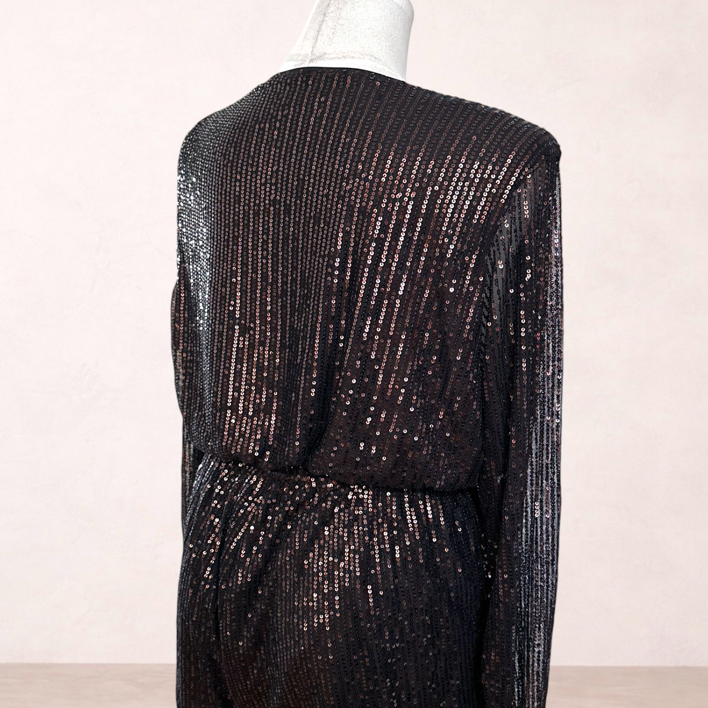 City Chic Black Sequin Playsuit | Plus Size S/16